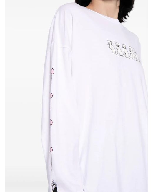 Undercover White Graphic-Print Cotton T-Shirt