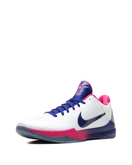 Nike White Kay Yow Zoom Kobe 5 Protro Sneakers for men