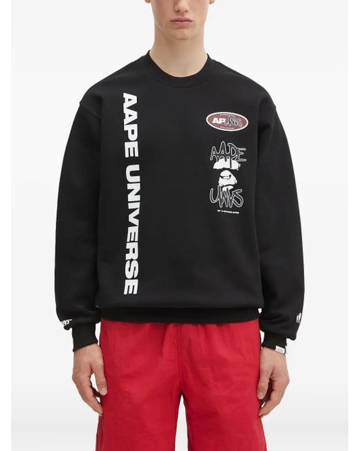 Sudadera Aape Universe con motivo gráfico Aape By A Bathing Ape de hombre de color Gray