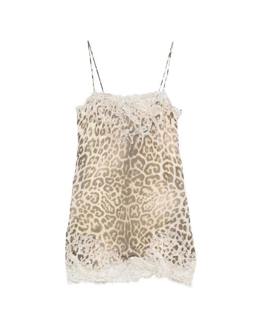 Ermanno Scervino White Leopard-Pattern Lace Dress