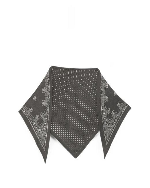 Destin Gray Écharpe À Motif Cachemire Et Pois