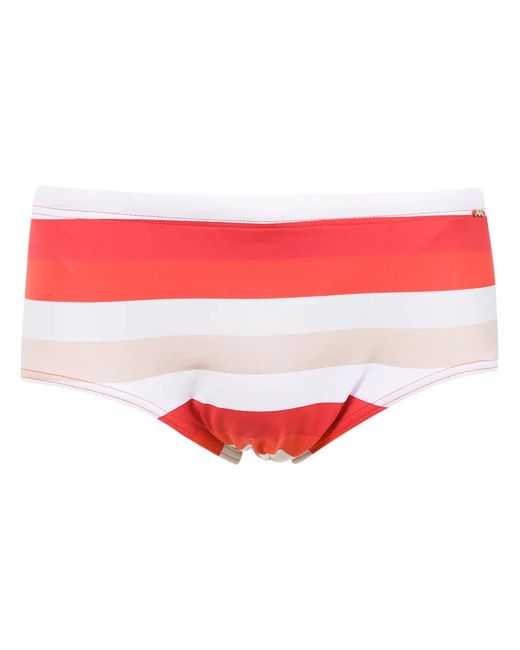 Amir Slama Red Striped Swim Briefs for men