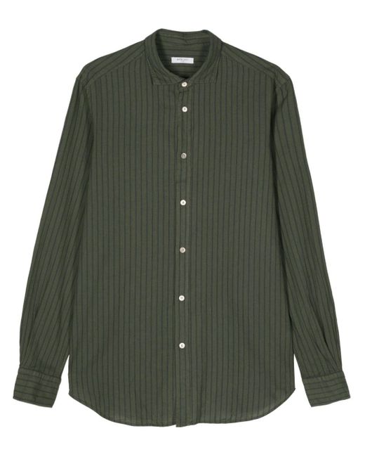 Boglioli Long-sleeves Striped Shirt in het Green voor heren