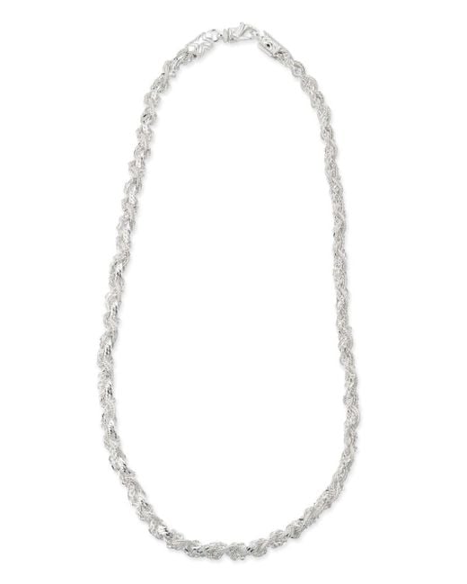 Emanuele Bicocchi White Rope-chain Silver Necklace