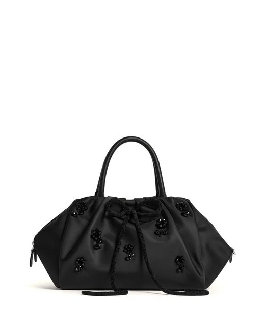 Simone Rocha Black Embellished Tote Bag
