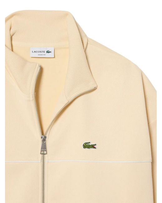Lacoste Natural Pull Zippé À Patch Logo for men