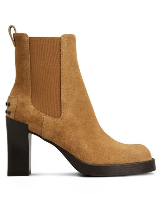 Tod's Brown Suede Chelsea Boots