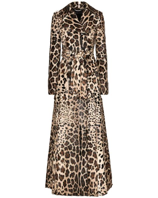Dolce & Gabbana レオパード トレンチコート Natural