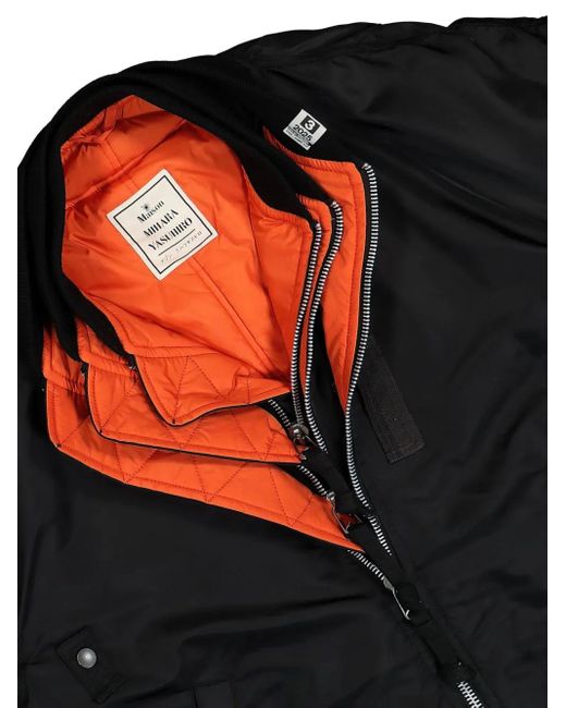 Maison Mihara Yasuhiro Black Triple Layered Flight Jacket for men
