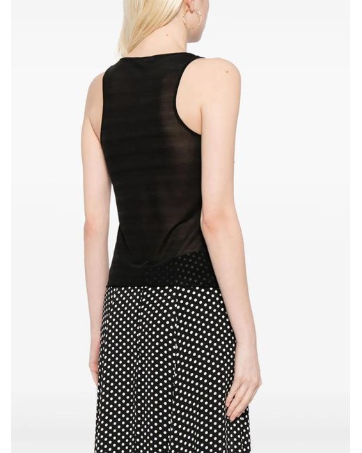 Reformation Black Rose Knit Top