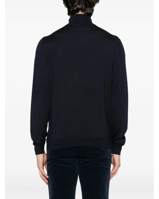 Kiton Black Turtleneck Sweater for men