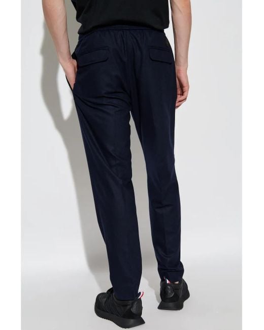 Moncler Blue Logo-Appliqué Track Pants for men