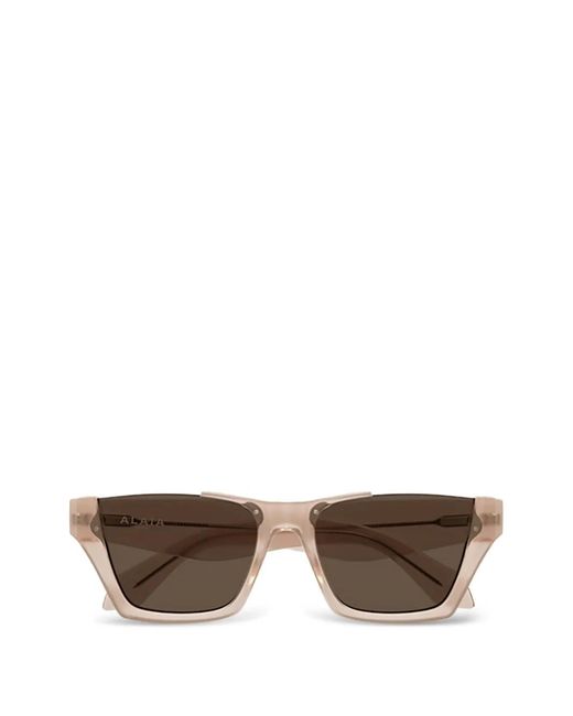 Alaïa Natural Square-Frame Sunglasses