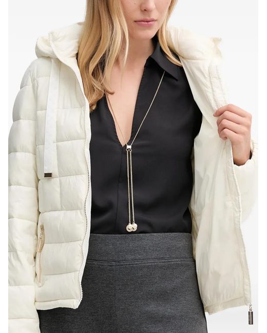 GAUDI White Hooded Padded Jacket