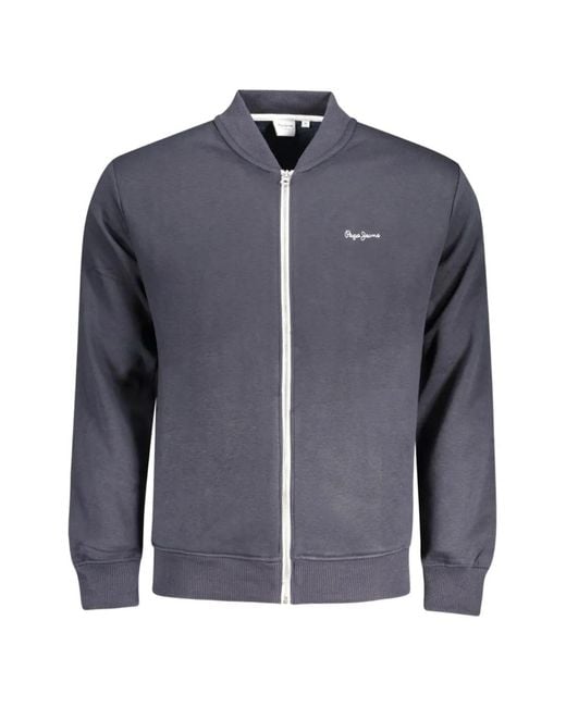 Pepe Jeans Blue Macbeth Zip-Up Sweater for men
