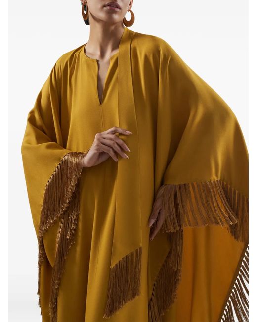 Taller Marmo Yellow Hammamet Fringed Maxi Dress