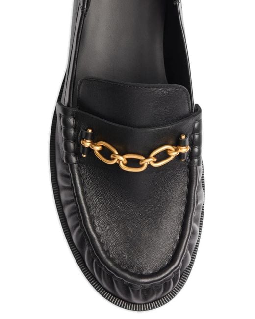 Balmain Black Sync Smooth-Leather Loafers for men