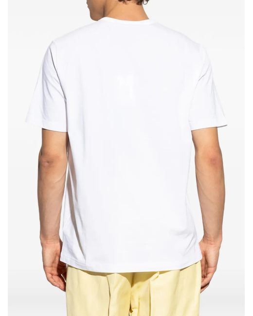 Paul Smith White Floral-Motif T-Shirt for men
