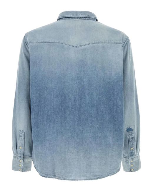 Visvim Blue Pocket Denim Shirt for men