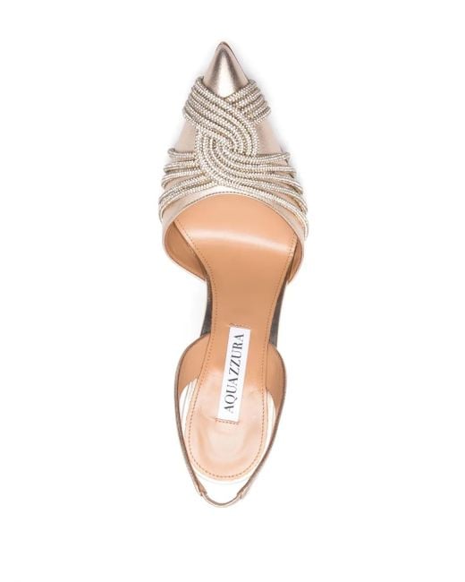 Aquazzura Pink Gatsby 105Mm Slingback Pumps