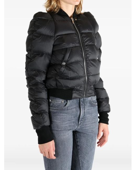 Rick Owens Black Puffed Quilted Jacket