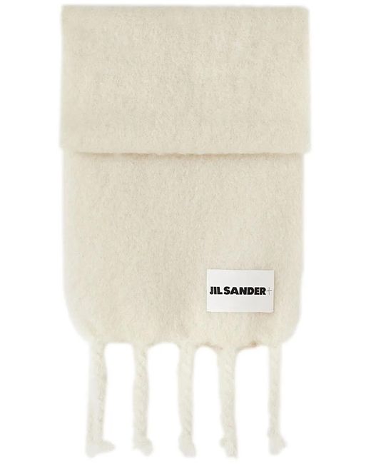 Jil Sander Natural Mohair Blend Scarf for men
