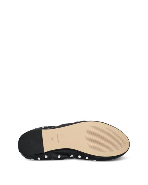 MICHAEL Michael Kors Black Stud-Detailing Ballerina Shoes