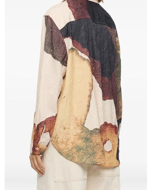 Bimba Y Lola Natural Hemd mit Knitteroptik