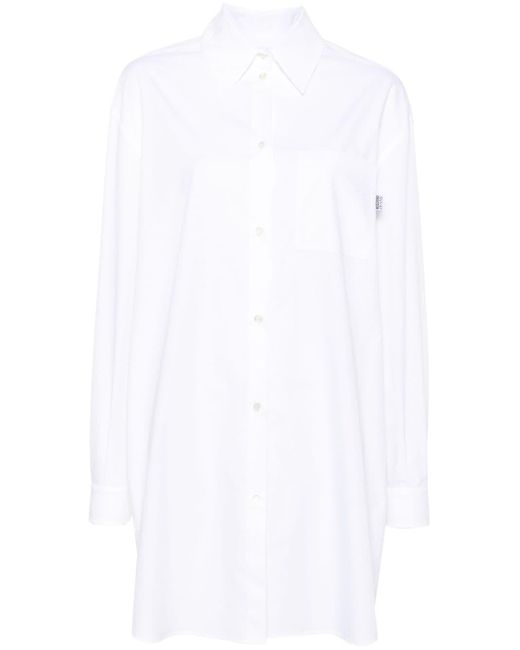 Moschino Jeans White Cotton Shirt Dress