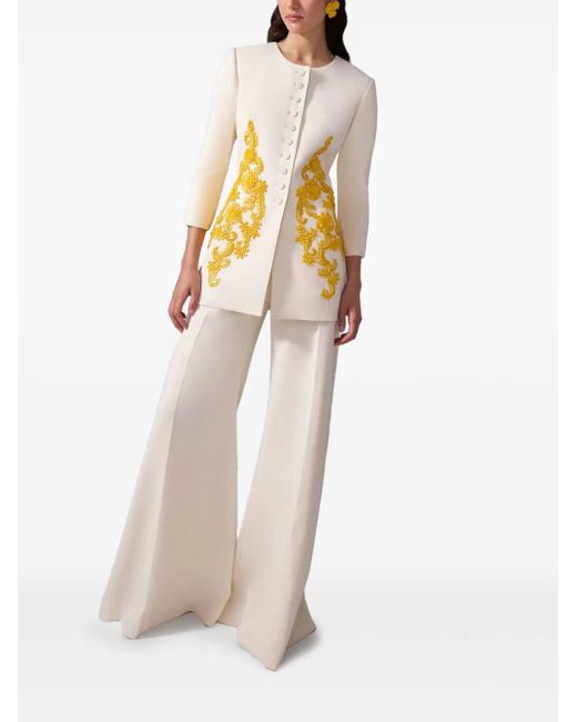 Carolina Herrera ノーカラージャケット Metallic