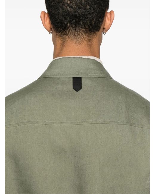 Canali Button-Up Jack in het Green voor heren
