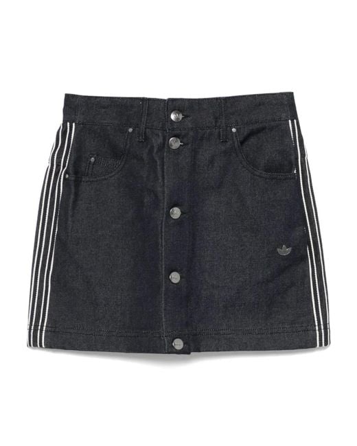 Adidas Black Denim Mini Skirt