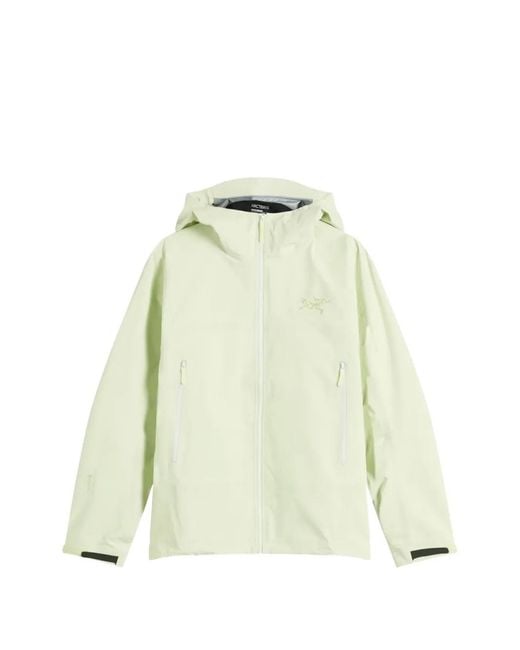 Arc'teryx White Hooded Beta Jacket for men