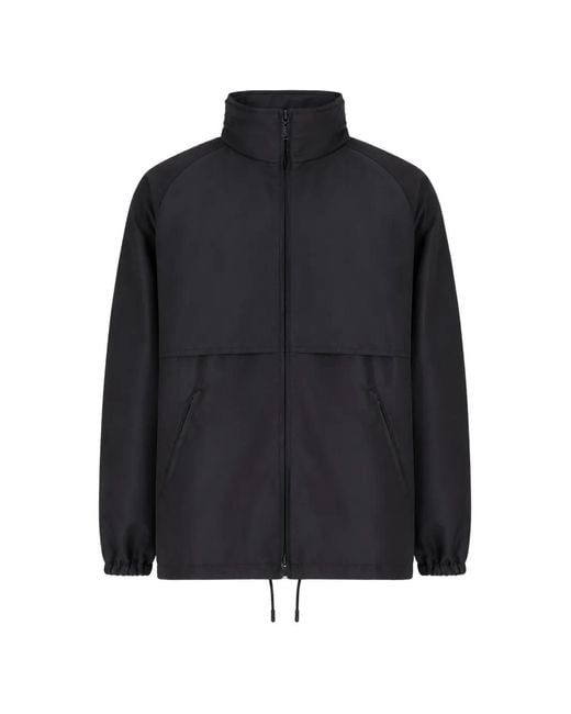 Saint Laurent Blue High-Neck Raglan-Sleeve Zip-Up Jacket for men