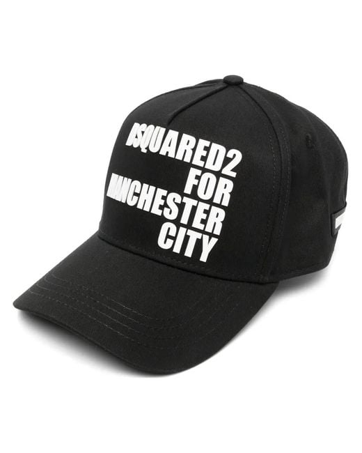 DSquared² Black X Manchester City Baseball Cap for men