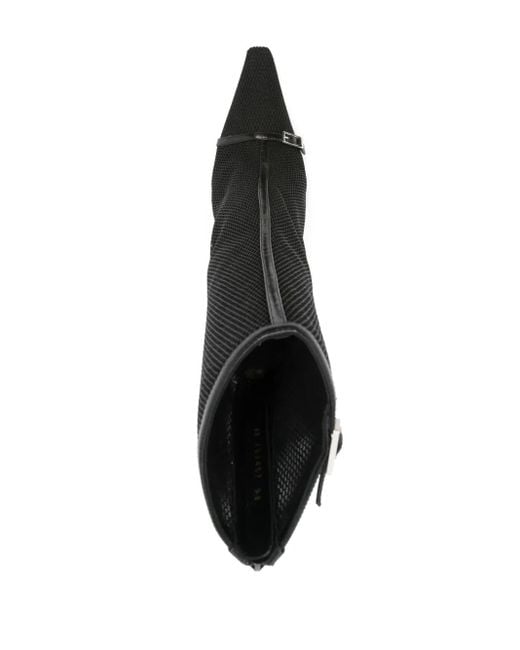 Saint Laurent Black Spitze Oxalis Mesh-Stiefel 115Mm