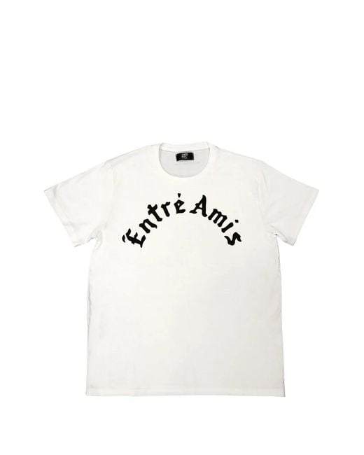 HTC White Entre Amis Flocked-Print Cotton T-Shirt for men
