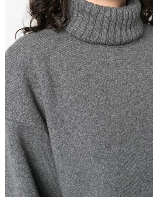 Proenza Schouler Gray Roll-neck Drop-shoulder Jumper