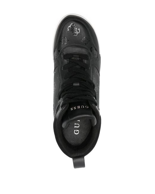 Guess Black Logo-Print Sneakers
