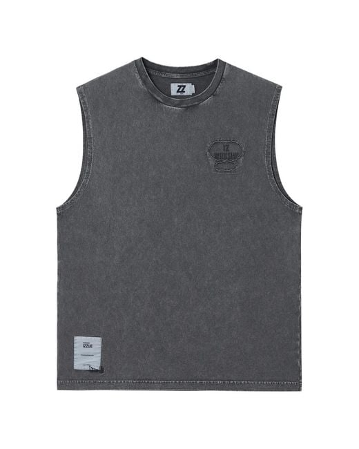 Izzue Gray Sleeveless T-Shirt for men