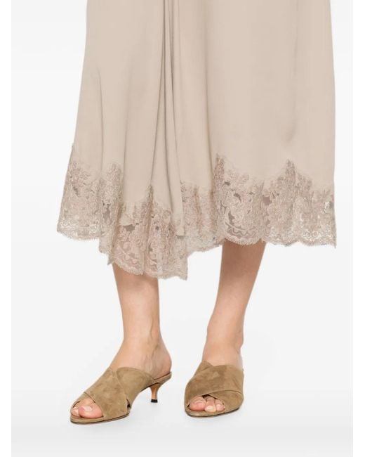 P.A.R.O.S.H. Natural Arnia Midi Skirt