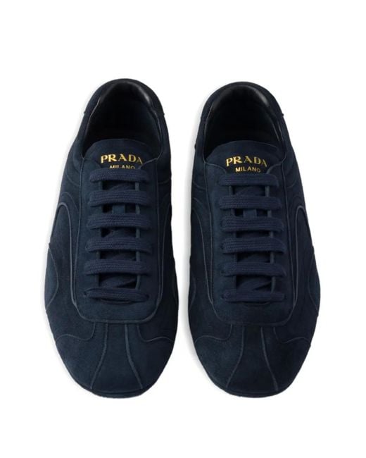 Prada Sneakers Aus Wildleder in Blue für Herren