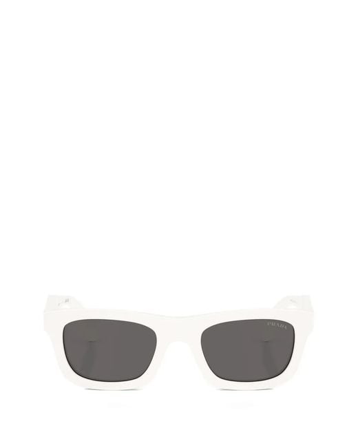 Prada White Logo-Detail Sunglasses
