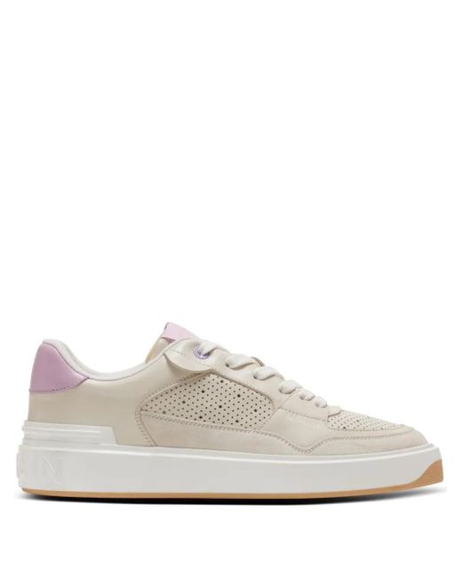 Balmain White Sneakers B-Court Flip aus leder