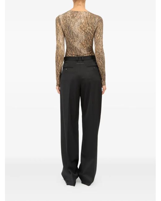 MM6 by Maison Martin Margiela High-waisted Trousers Black