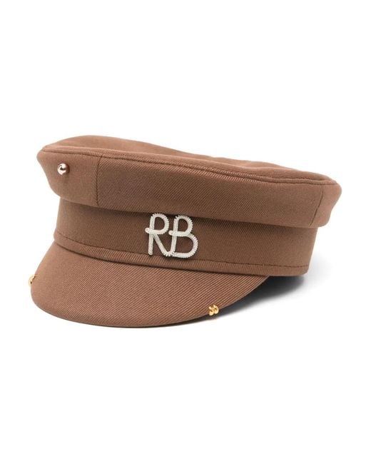 Ruslan Baginskiy Brown Rivet-Detail Baker Boy Cap