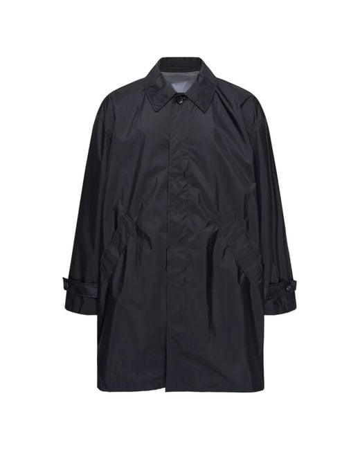 Mastermind Japan Blue Balmacaan Skull-Print Coat for men