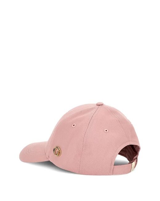 Guess Pink Logo-Plaque Baseball Cap