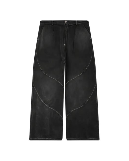 JUNGLES Black Jean Sun Bleached Slant for men