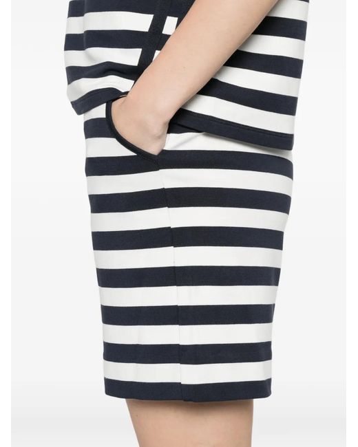 Margittes Black Striped-Pattern Shorts